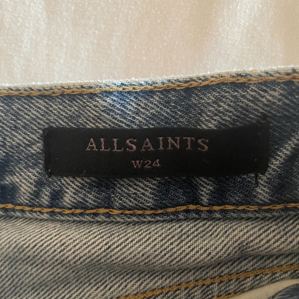 All Saints Jean Shorts Size 24 - Picture 3 of 3